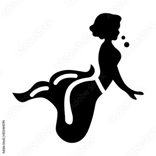 Get this glyph icon of water nymph 