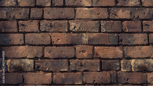 Brown painted brick wall texture background.
