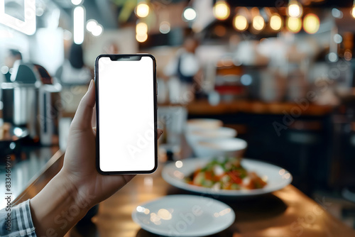 application in smartphone for ordering food in a restaurant