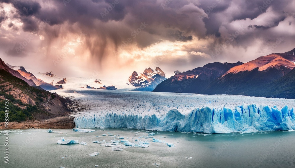 Fototapeta premium Melting glacier. Climate change, global warming