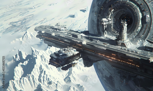 Fototapeta Naklejka Na Ścianę i Meble -  Sci-fi spaceship