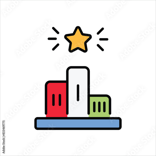 Podium vector icon