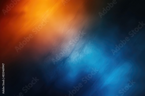 Blue and orange abstract painting. AIG51A.