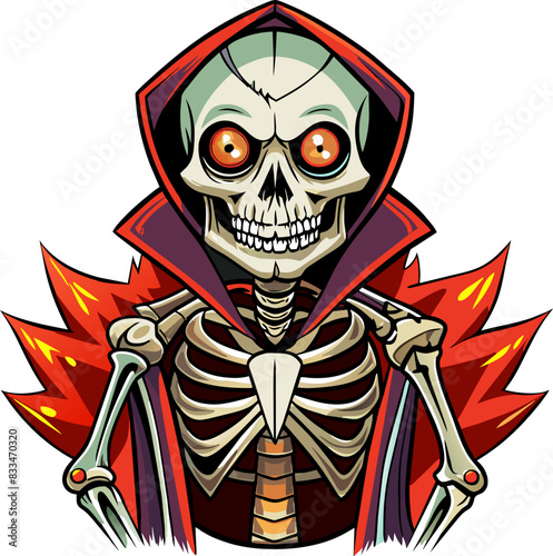 Halloween Skeleton, isolated on transparent background.

