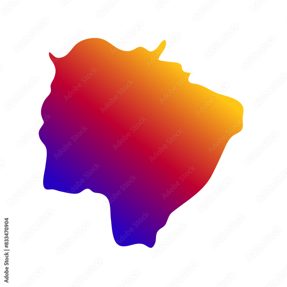 Mato Grosso do Sul map gradient 