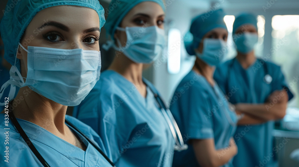 Portrait Of A Team Of Confident Young Surgeons Working In A Hospital, Suitable For Healthcare And Medical Industry Content Portrait Of A Team Of Confident Young Surgeons Working In A Hospital, Suitable For Healthcare And Medical Industry Content