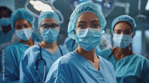Portrait Of A Team Of Confident Young Surgeons Working In A Hospital, Suitable For Healthcare And Medical Industry Content
