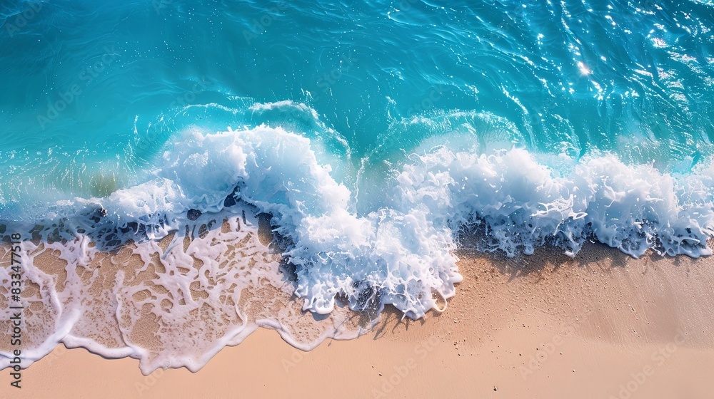 Aerial View of Tropical Beach with Turquoise Waters Aerial View of Tropical Beach with Turquoise Waters