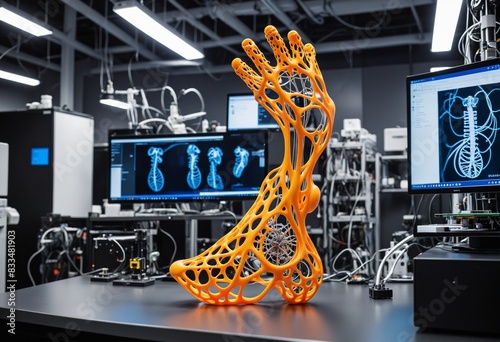 3D printing facility for custom medical devices, including prosthetics, implantables, and sensors. photo