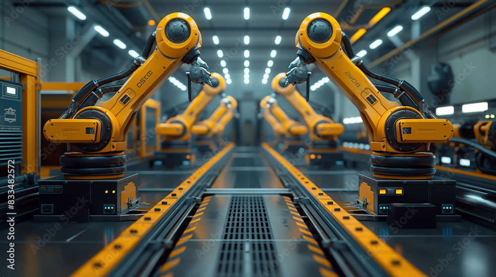 The automated production line is efficient and precise The automated production line is efficient and precise