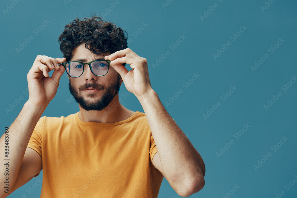 Face attractive model portrait caucasian fashion guy background person glasses adult handsome young men Face attractive model portrait caucasian fashion guy background person glasses adult handsome young men