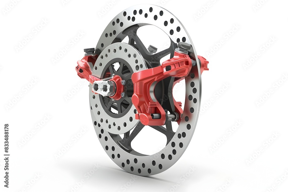 Disc Brake Part for Motorcycle Isolated on White Background Disc Brake Part for Motorcycle Isolated on White Background