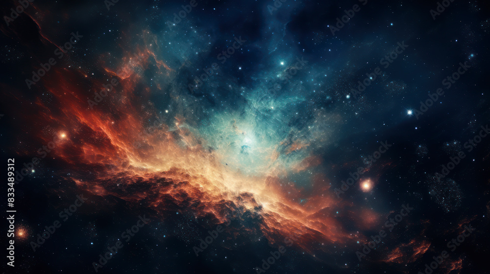 Sun, planets of the solar system and planet Earth, galaxies, stars, comet, asteroid, meteorite, nebula. Space panorama of the universe. Sun, planets of the solar system and planet Earth, galaxies, stars, comet, asteroid, meteorite, nebula. Space panorama of the universe.
