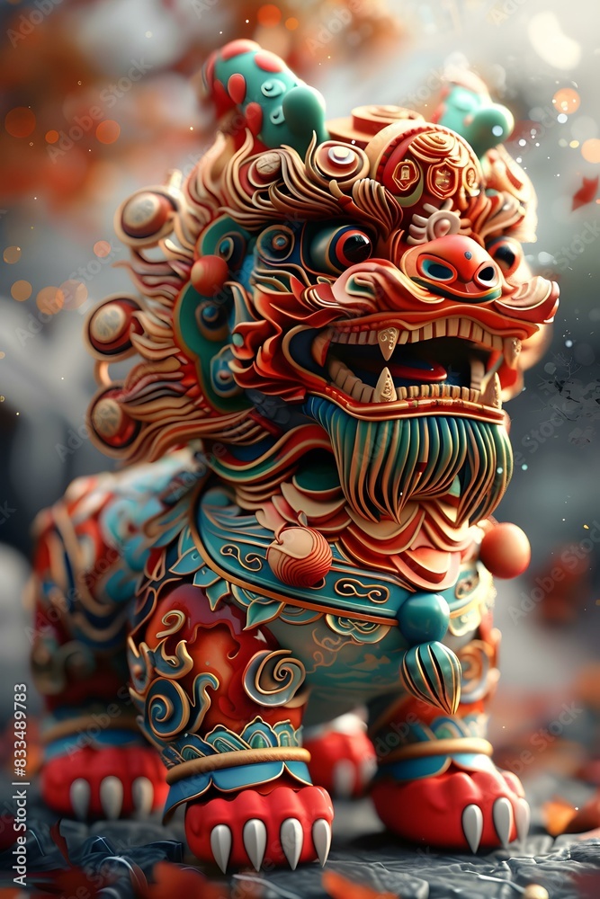 Obraz premium Chinese lion dance