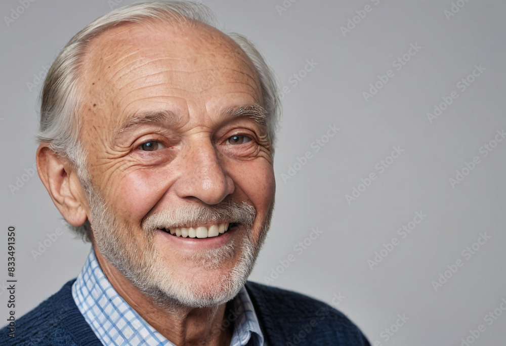 portrait view of a regular happy smiling Europeans old man , ultra realistic, candid, social media, avatar image, plain solid background portrait view of a regular happy smiling Europeans old man , ultra realistic, candid, social media, avatar image, plain solid background