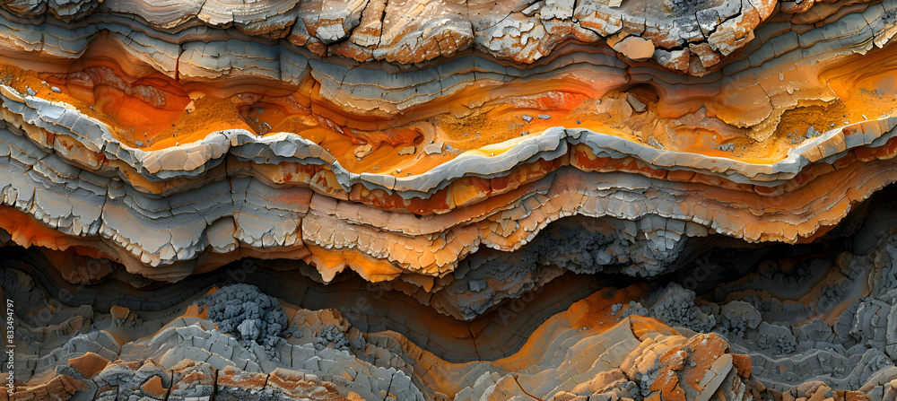 A close-up of nature badland rock layers, the details and textures captured in stunning clarity A close-up of nature badland rock layers, the details and textures captured in stunning clarity