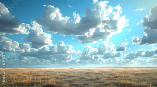 Beautiful cloudscape over a vast plain