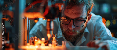 Engineer testing mechanical prototypes