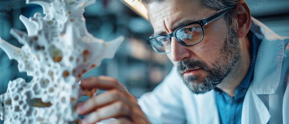 Obraz premium Engineer examining