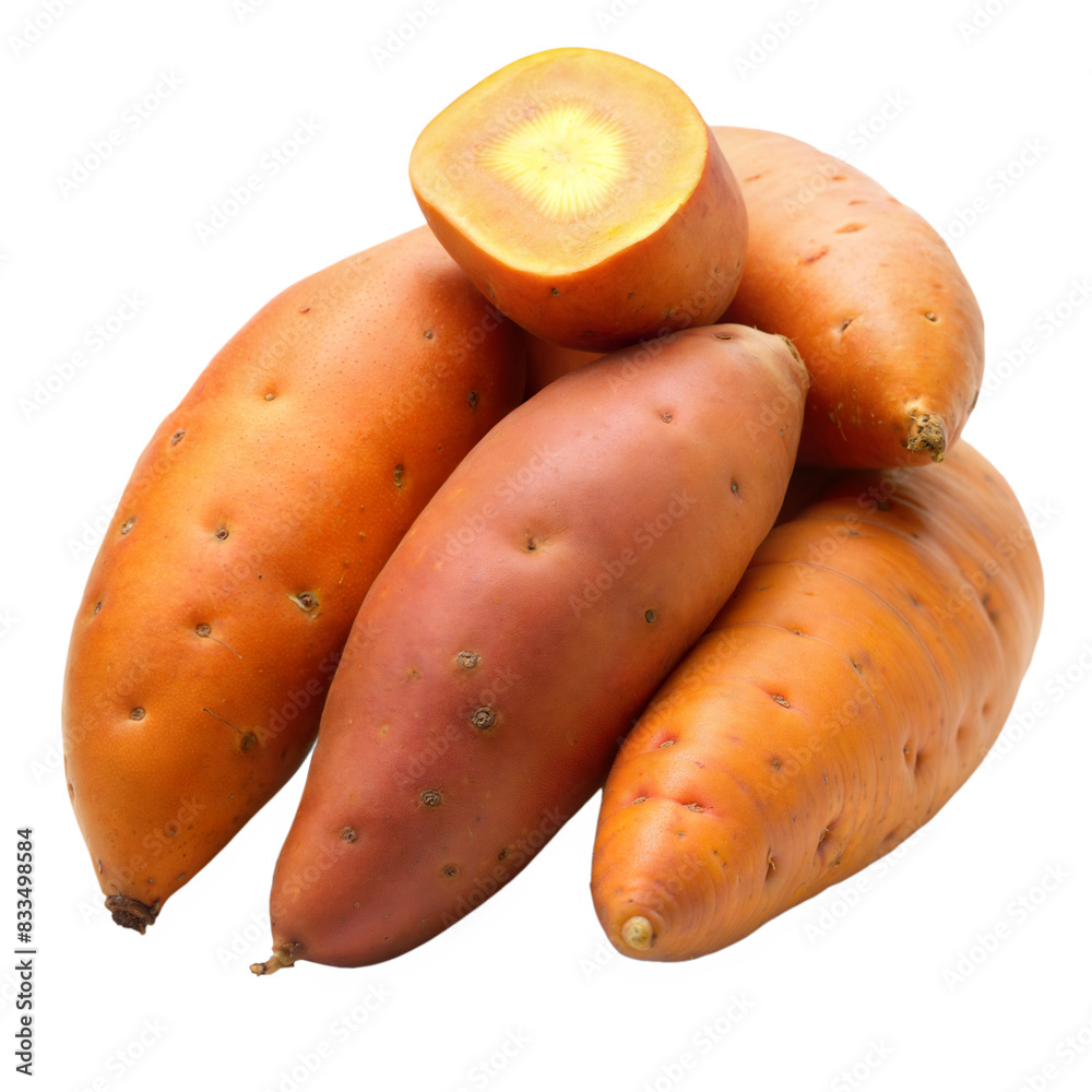Sweet potatoes isolated on white background Sweet potatoes isolated on white background