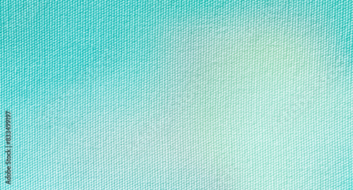 Canvas fabric texture abstract background in blue turquoise color for copy space.
