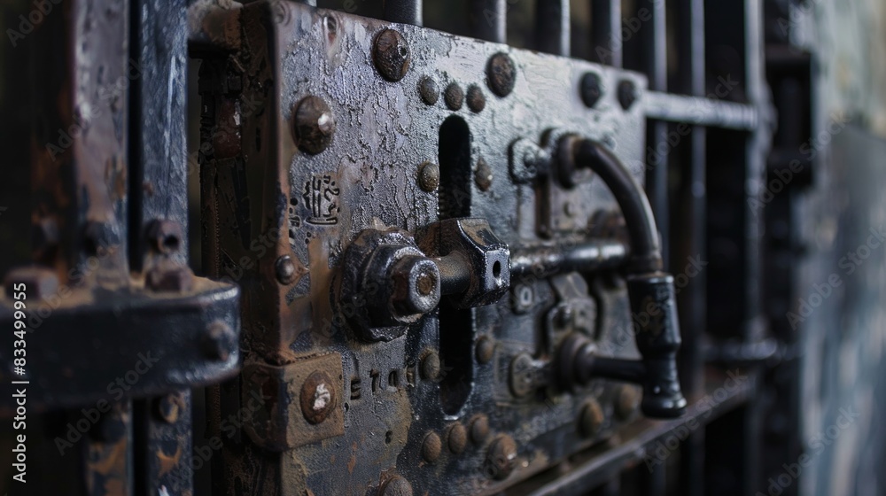 Rusted cell door latch