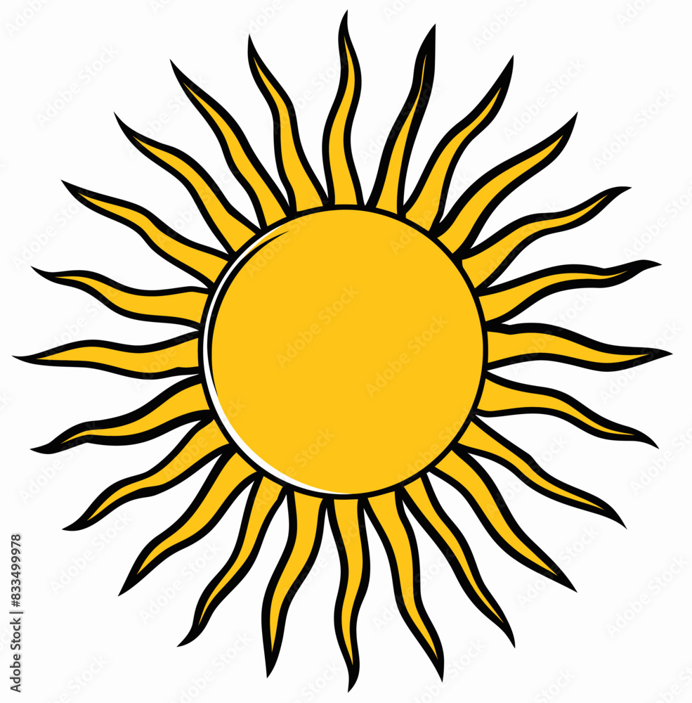 a yellow sun on a white background a yellow sun on a white background