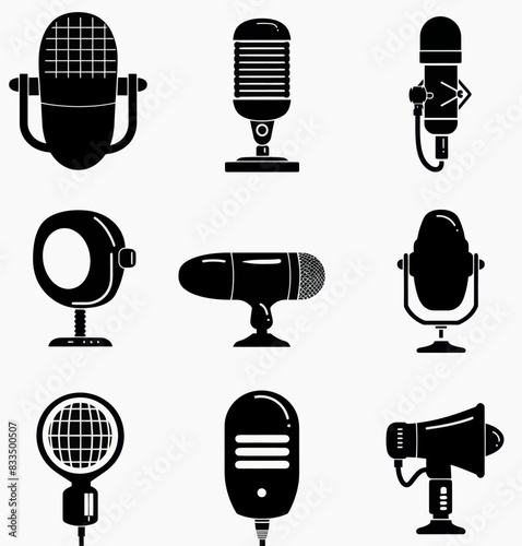 a set of microphones and microphone heads