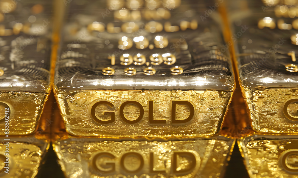 Close up of golden bars. Gold, investment, trading. Close up of golden bars. Gold, investment, trading.