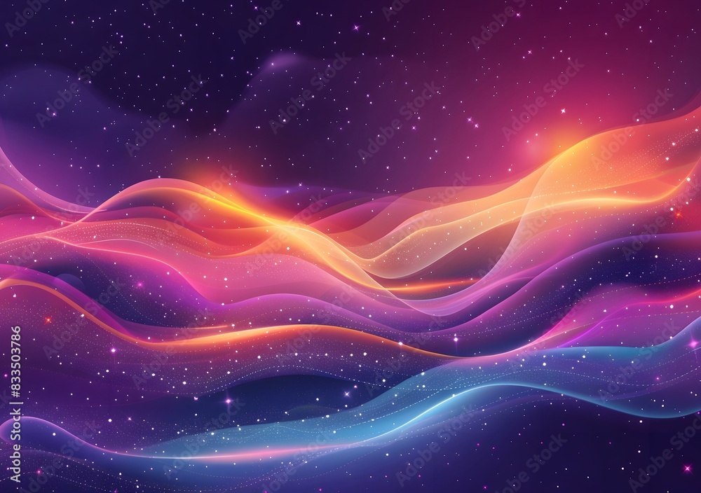 Obraz premium Wavy Multicolor Gradient Backdrop