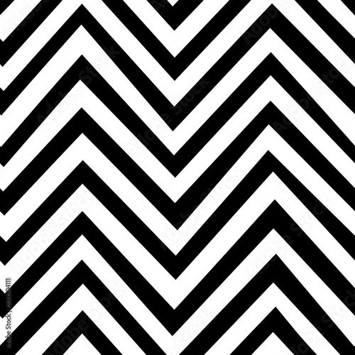 Bold Black and White Chevron Pattern, Modern Design, Background