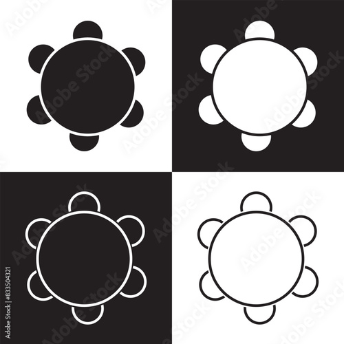 Table Seating Arrangement Icons for an Event - Clipart Outline.  isolated on white and black background. Vector illustration . EPS 10 