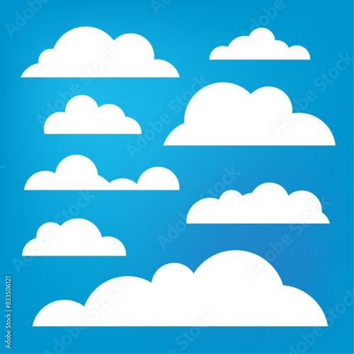 하늘 위에 다양한 모양의 구름 모음집