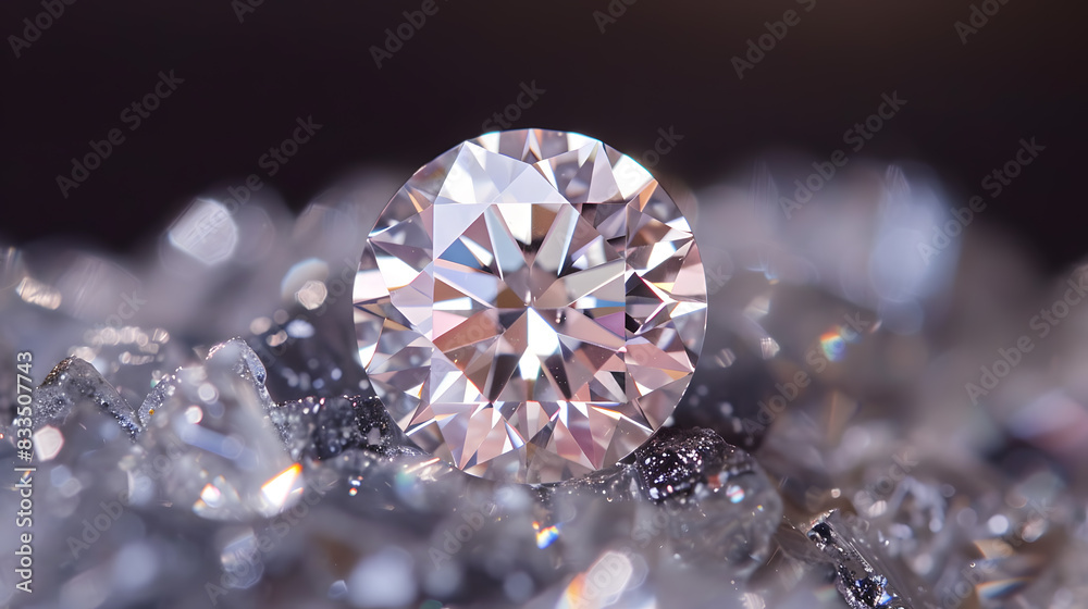 Fototapeta premium a beautiful diamond Jewelry on the table