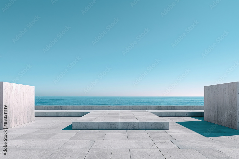 Modern buildings by the lake.Empty architectural background.
Modern buildings by the lake.Empty architectural background.