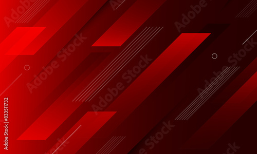 Red abstract background with lines. Vector illustration