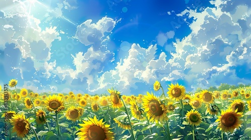 向日葵の背景素材イメージ01
