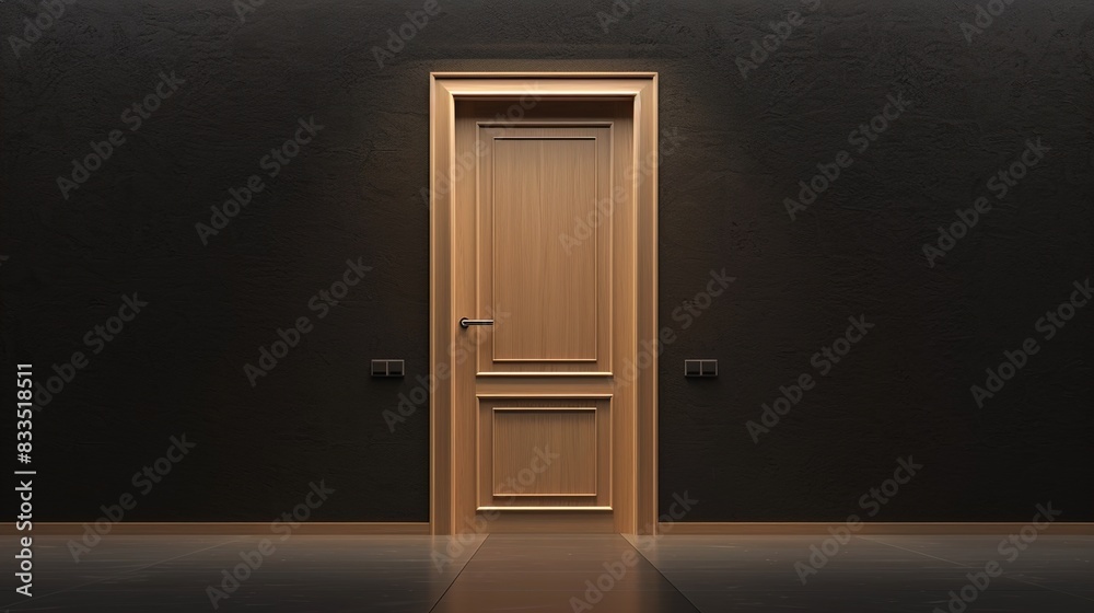The minimalist elegance of a maple door with a hidden handle, capturing the door's light wood tone and flawless surface. The minimalist elegance of a maple door with a hidden handle, capturing the door's light wood tone and flawless surface.