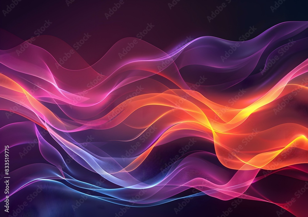 custom made wallpaper toronto digitalColorful Wavy Lines