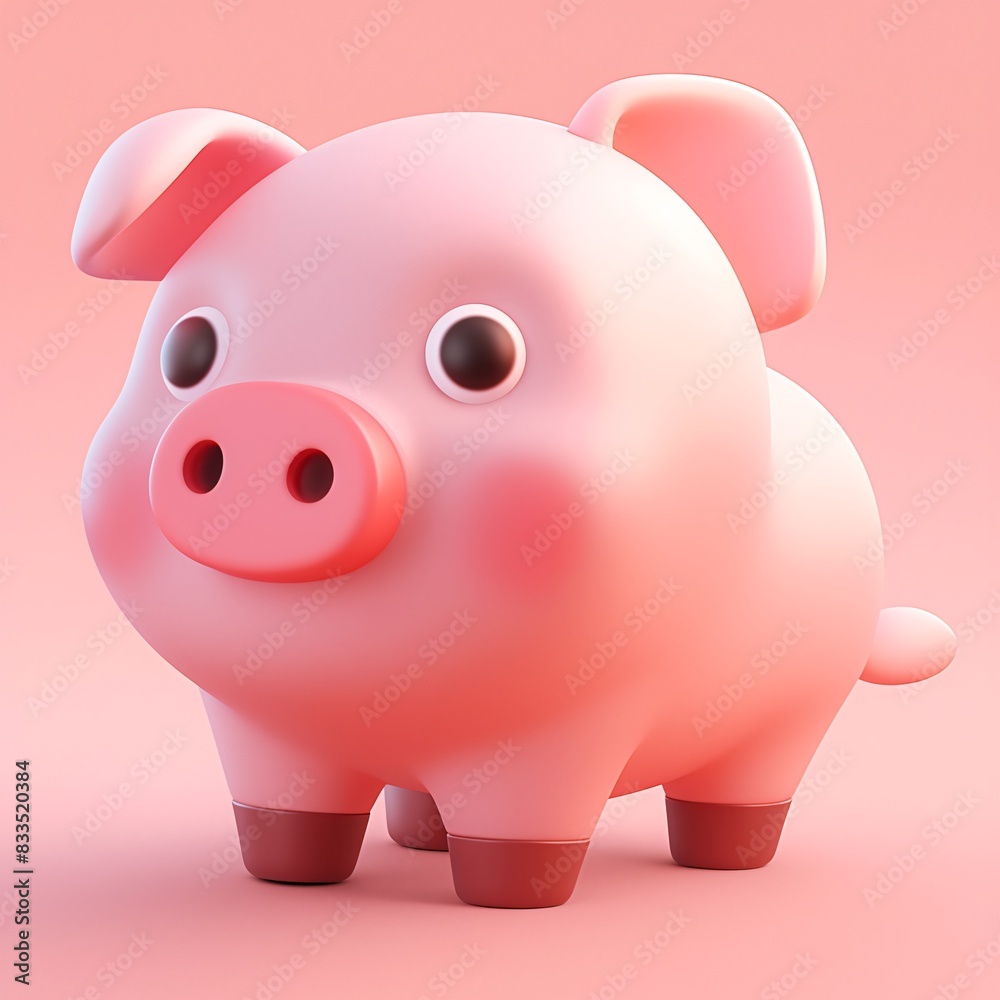 Pig 3d icon cartoon style Pig 3d icon cartoon style