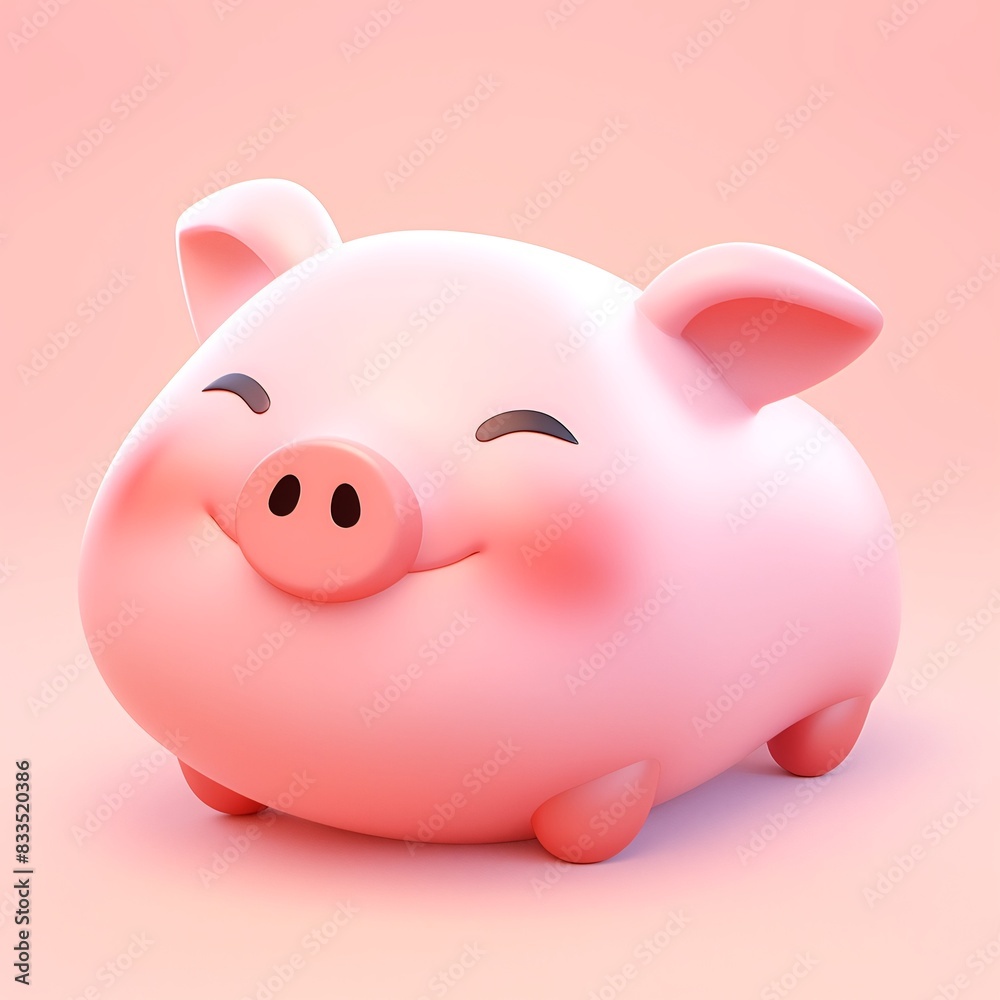 Pig 3d icon cartoon style Pig 3d icon cartoon style