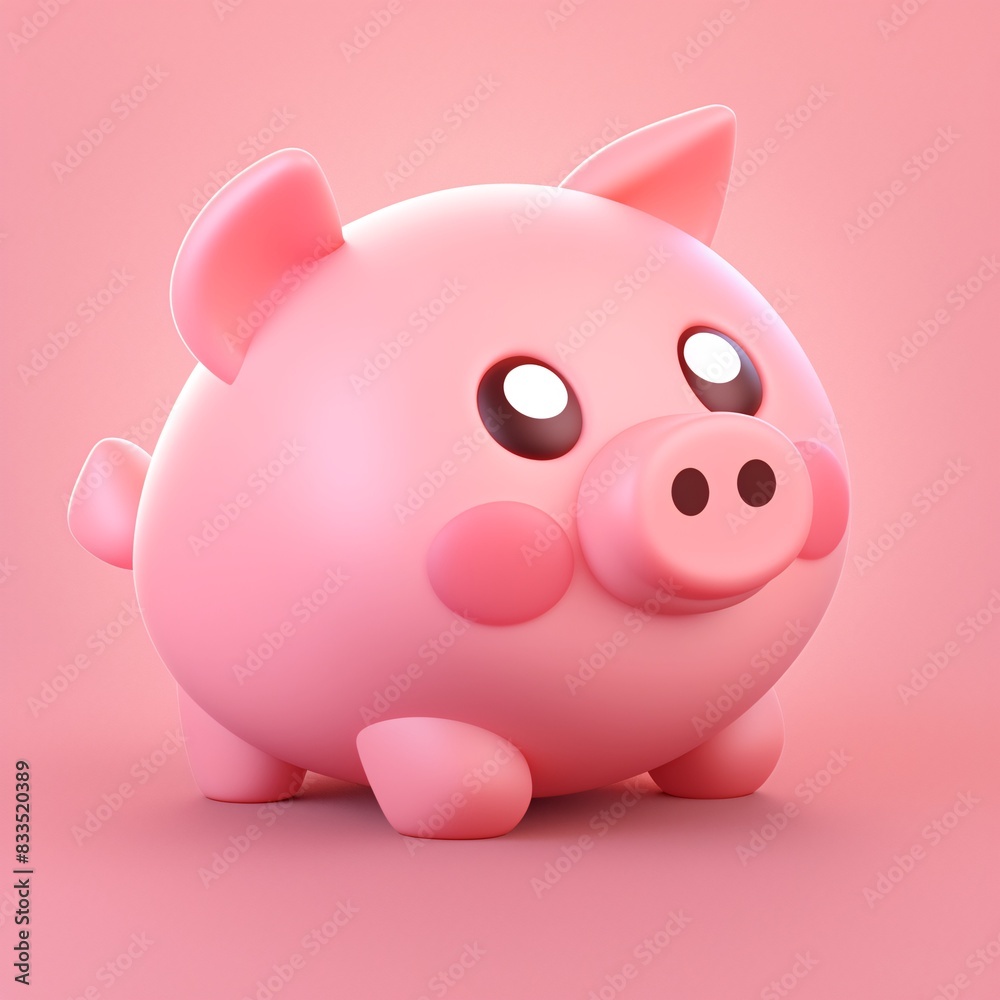 Pig 3d icon cartoon style Pig 3d icon cartoon style