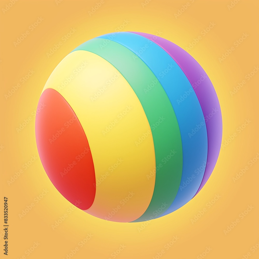 Inflatable ball 3d icon cartoon style Inflatable ball 3d icon cartoon style