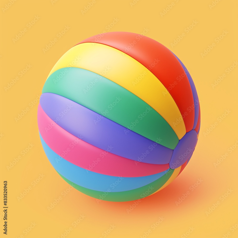 Inflatable ball 3d icon cartoon style Inflatable ball 3d icon cartoon style