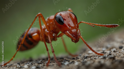 "Tiny Titans: Macro Photography Reveals the World of Red Ants Up Close" © arie