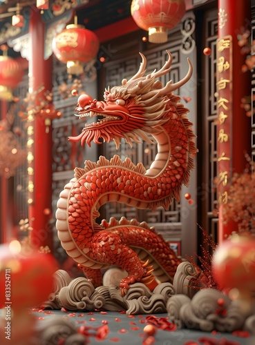 A statue of a dragon photo