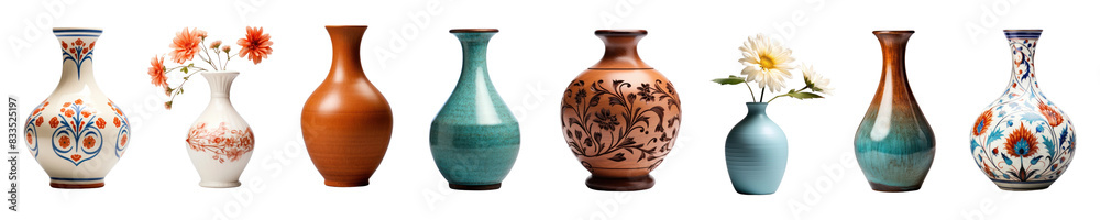 Colorful of vase object set Colorful of vase object set