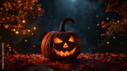 ハロウィンのカボチャ. Halloween Pumpkin. AI generated.