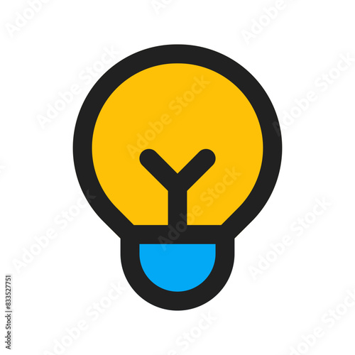 light bulb line color icon