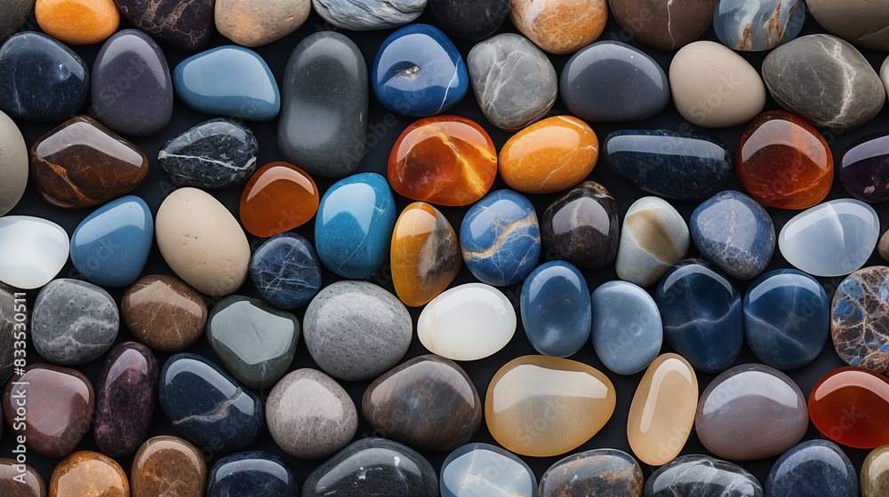 Background multicolored sea polished stones roll Background multicolored sea polished stones roll